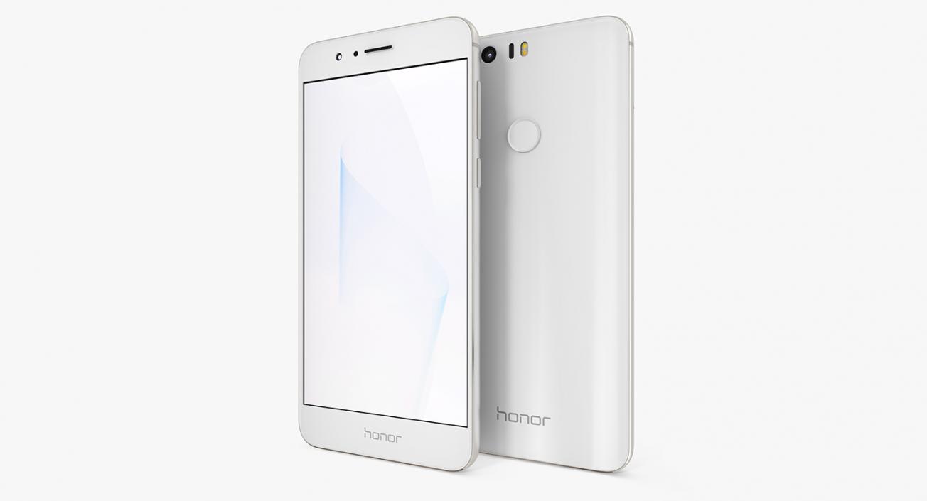 3D Huawei Honor 8 White Pearl