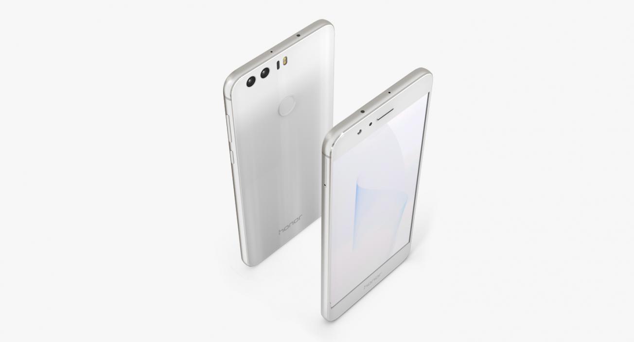 3D Huawei Honor 8 White Pearl