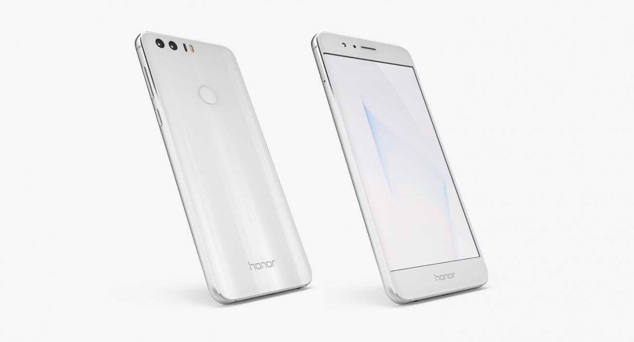 3D Huawei Honor 8 White Pearl