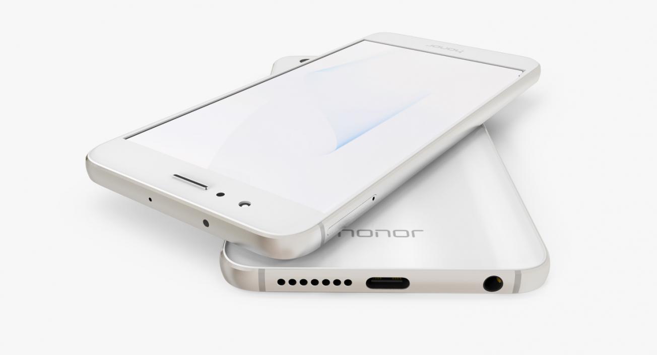 3D Huawei Honor 8 White Pearl