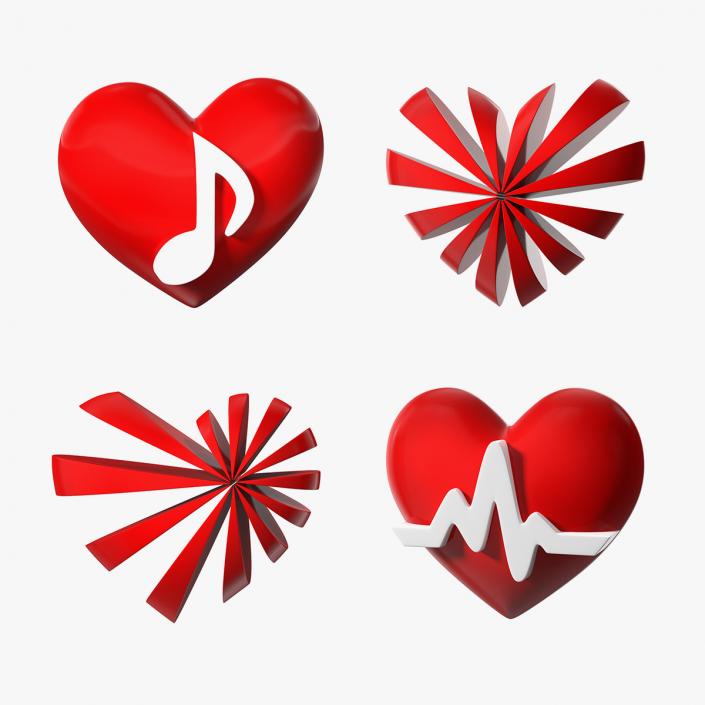 3D model Heart Emojis Collection 3