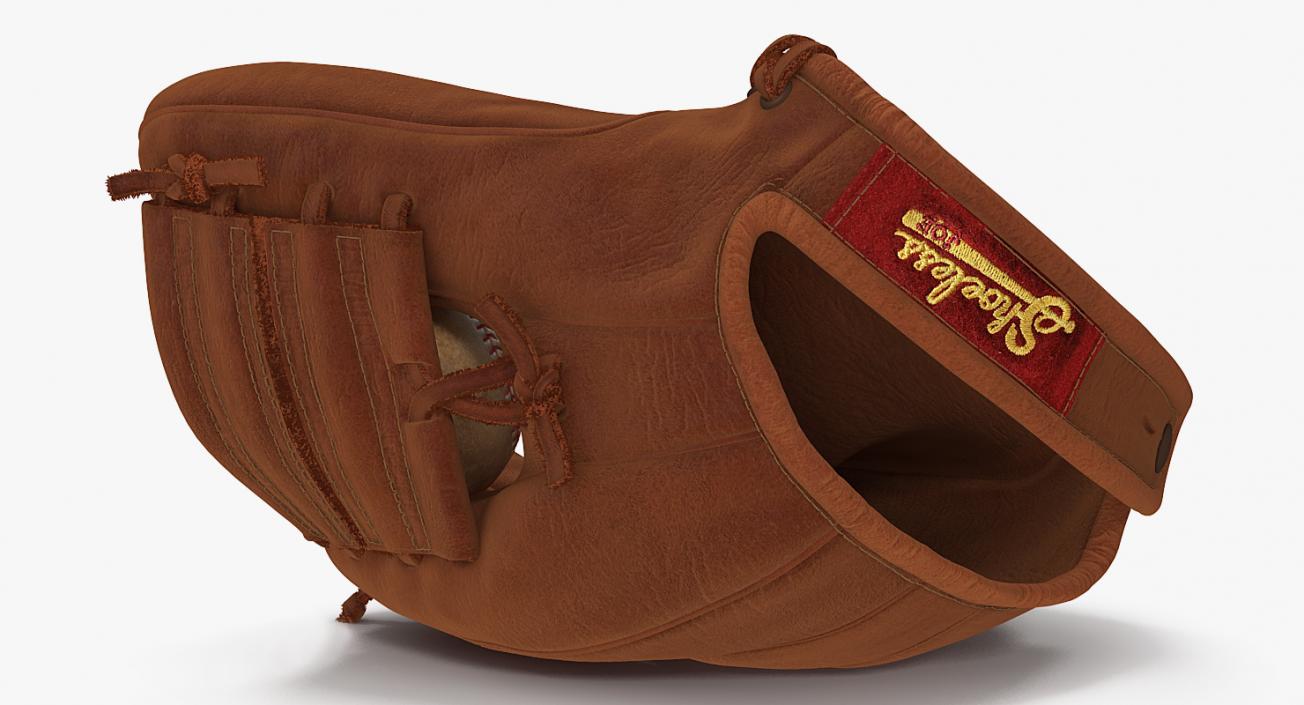 Shoeless Joe Vintage Baseball Glove Rigged 3D