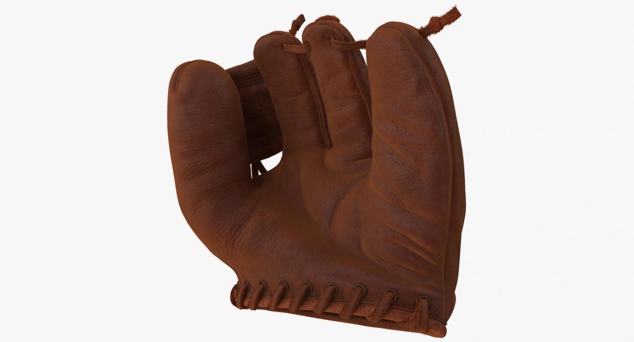 Shoeless Joe Vintage Baseball Glove Rigged 3D