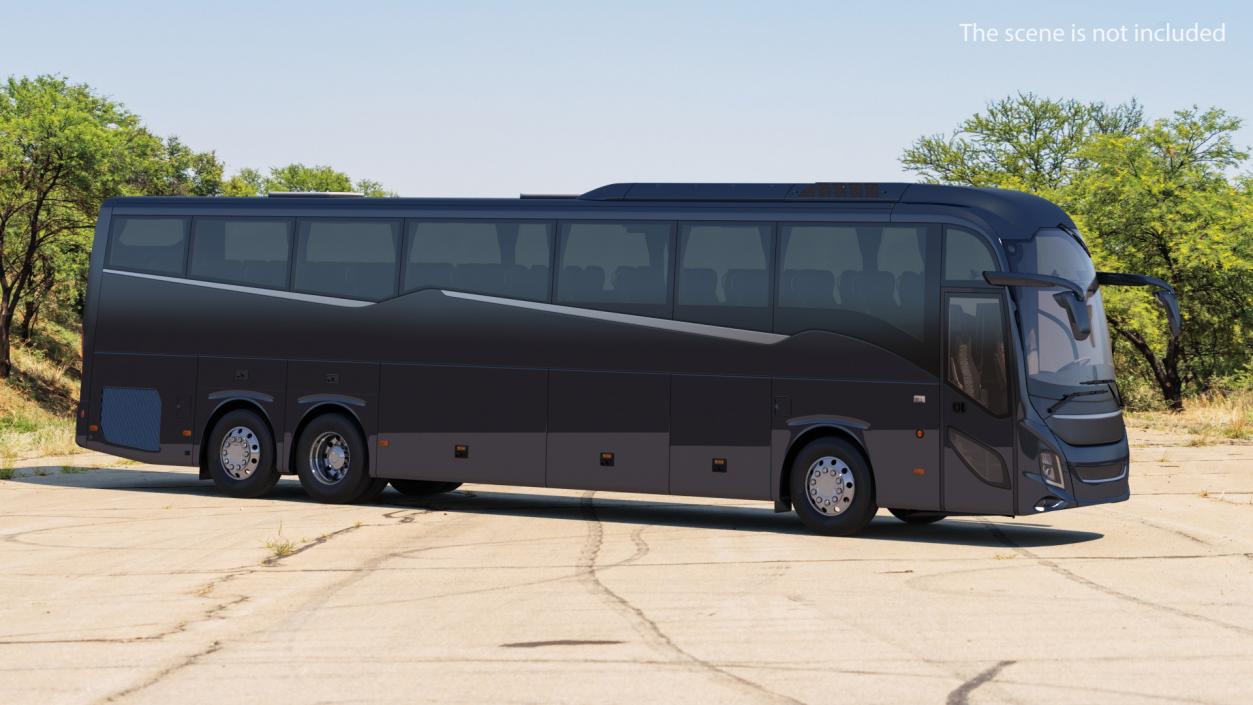 3D Luxury Coach Tour Bus