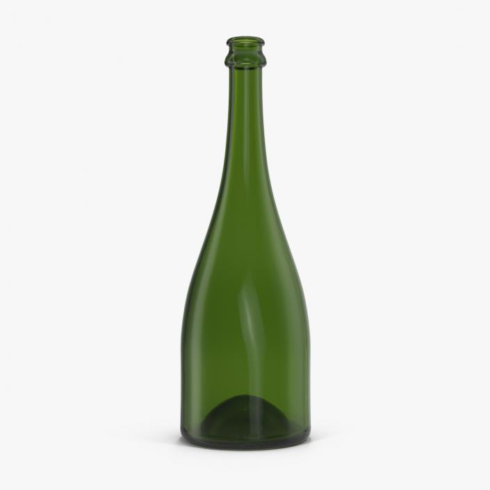 3D Champagne Bottle