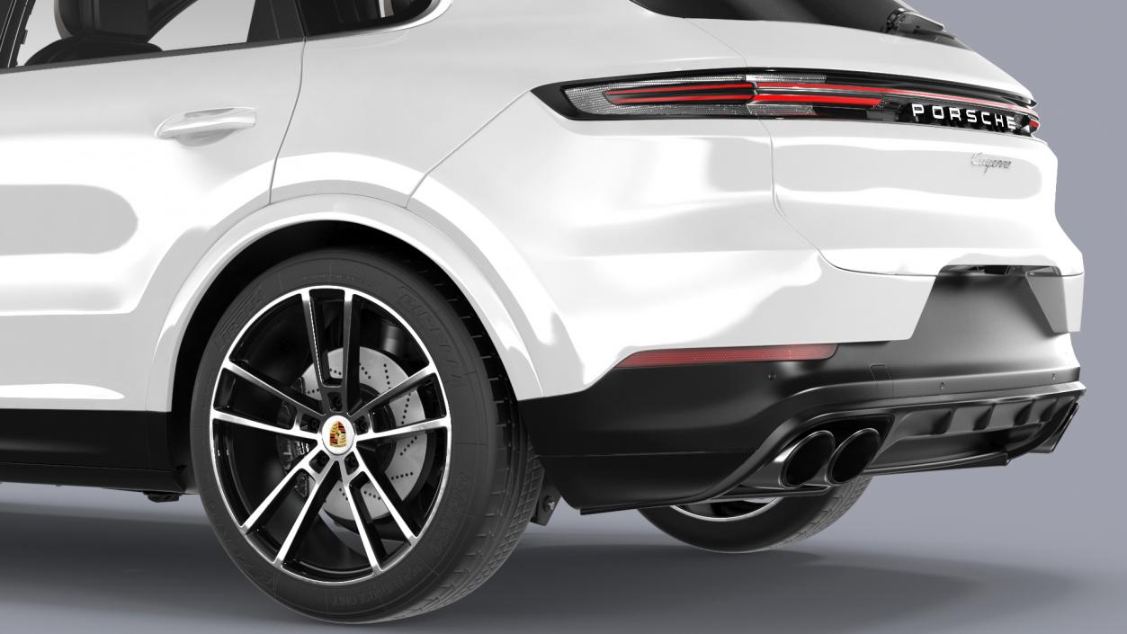 Porsche Cayenne 2024 Luxury SUV White Rigged 3D model