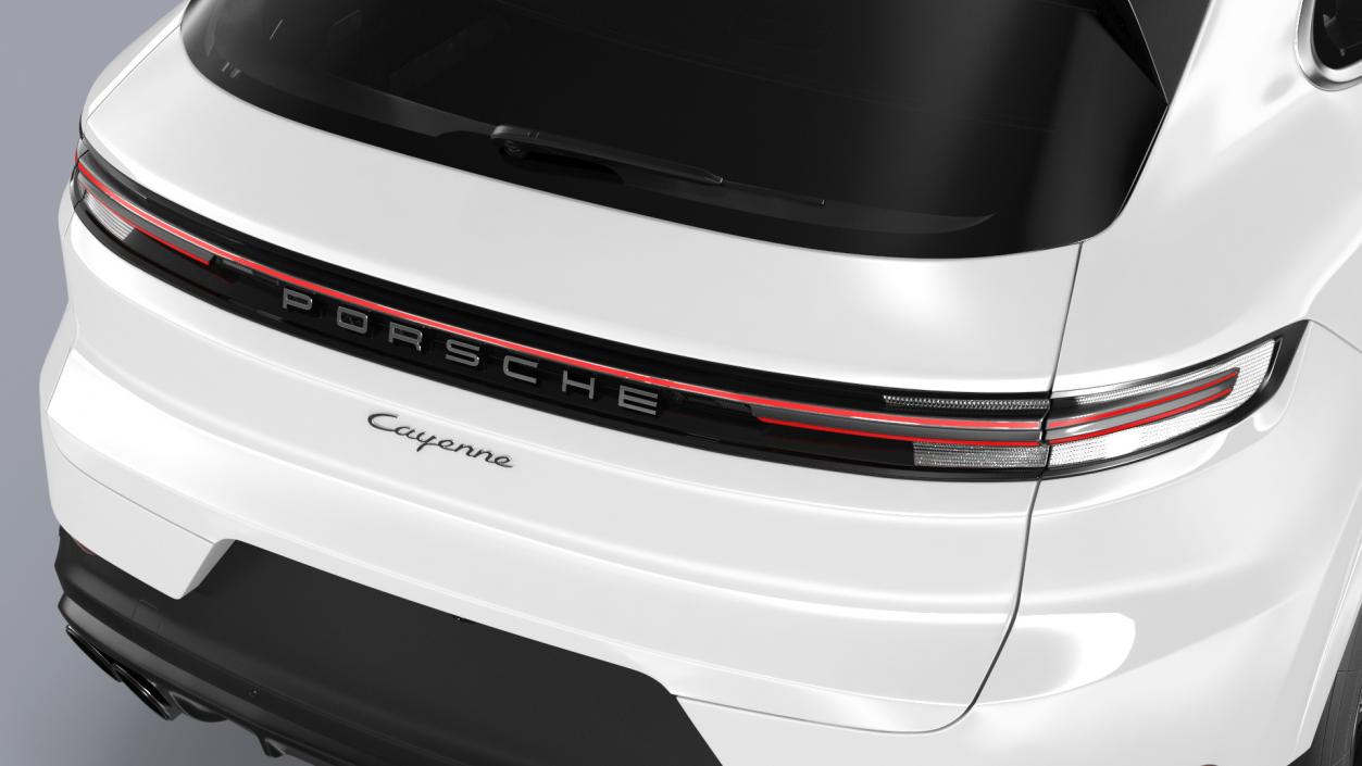 Porsche Cayenne 2024 Luxury SUV White Rigged 3D model