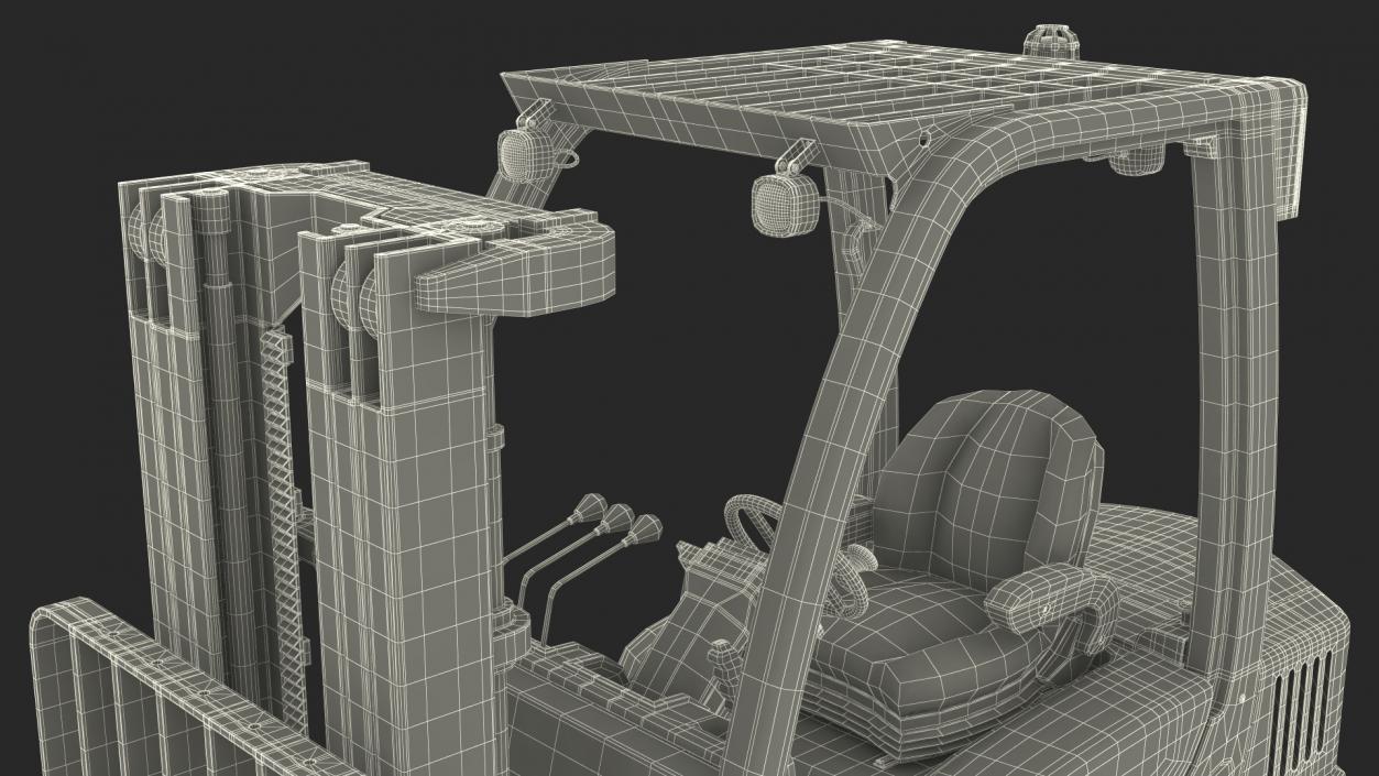 3D Industrial Forklift with Pallet