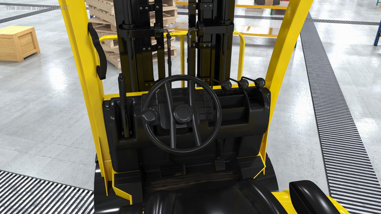 3D Industrial Forklift with Pallet