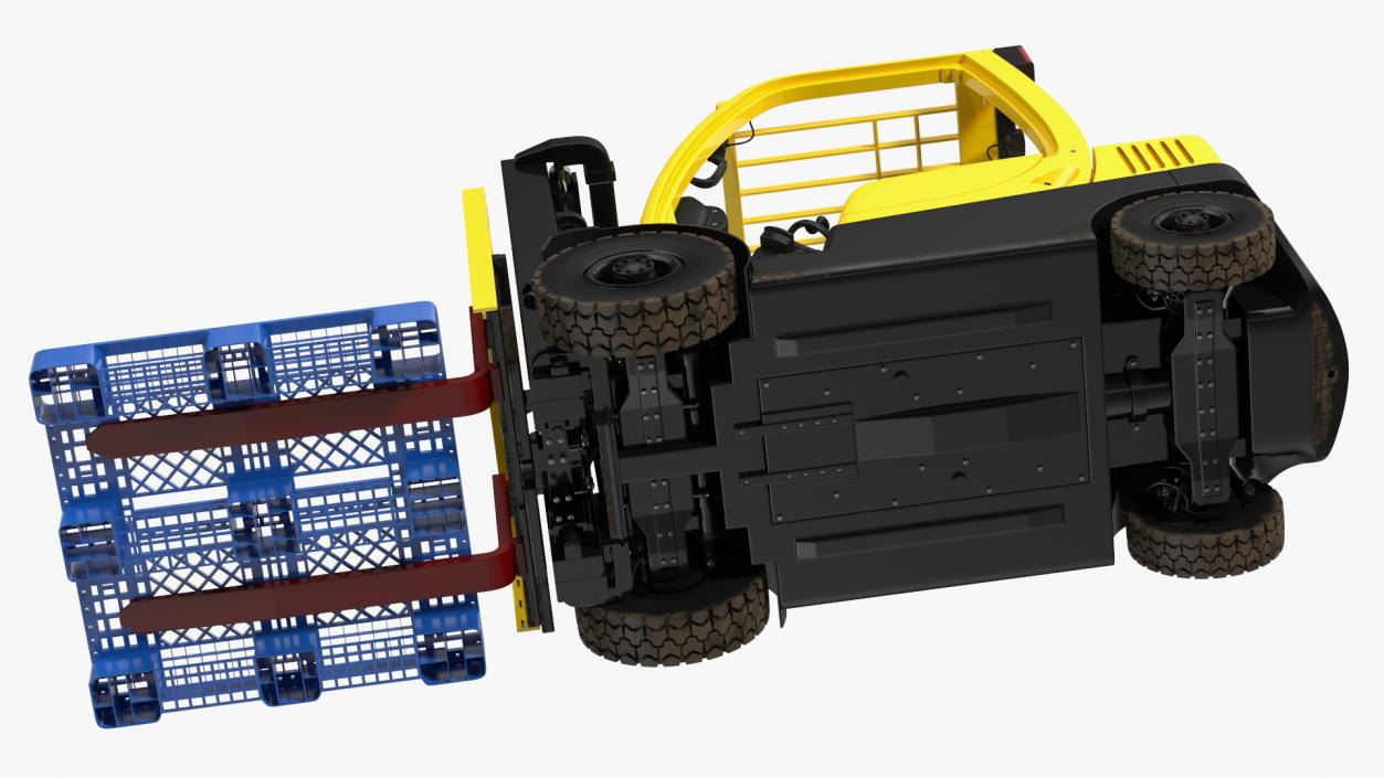 3D Industrial Forklift with Pallet