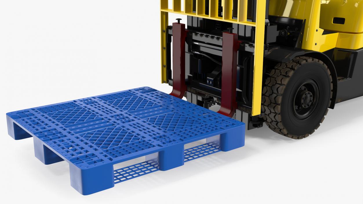 3D Industrial Forklift with Pallet