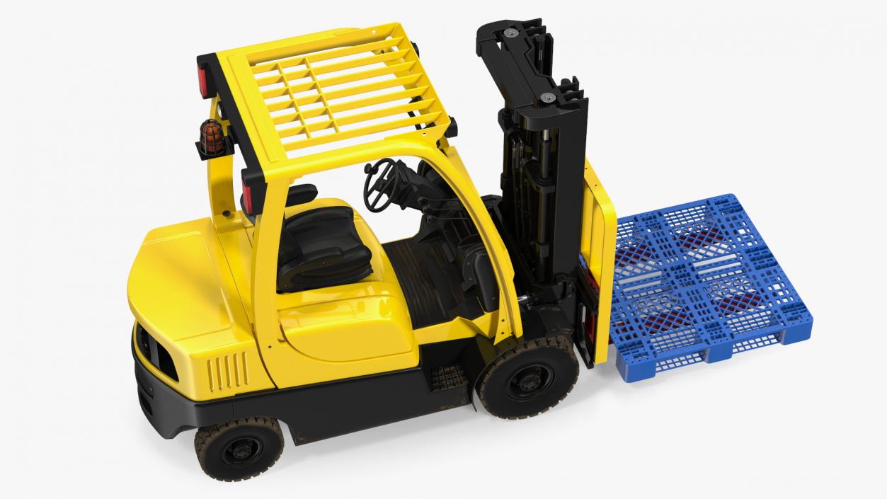 3D Industrial Forklift with Pallet