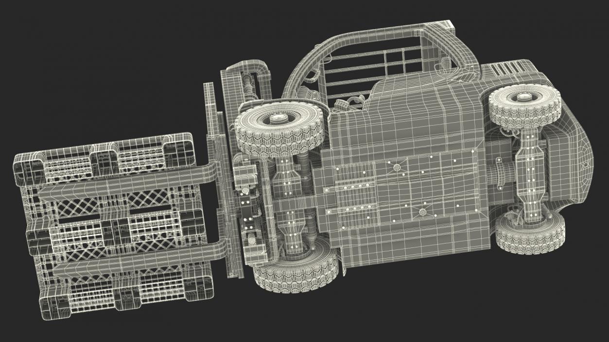 3D Industrial Forklift with Pallet