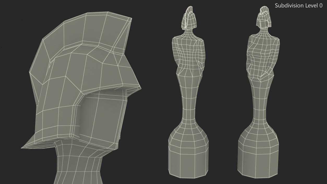 BRIT Award Trophy Glossy 3D model