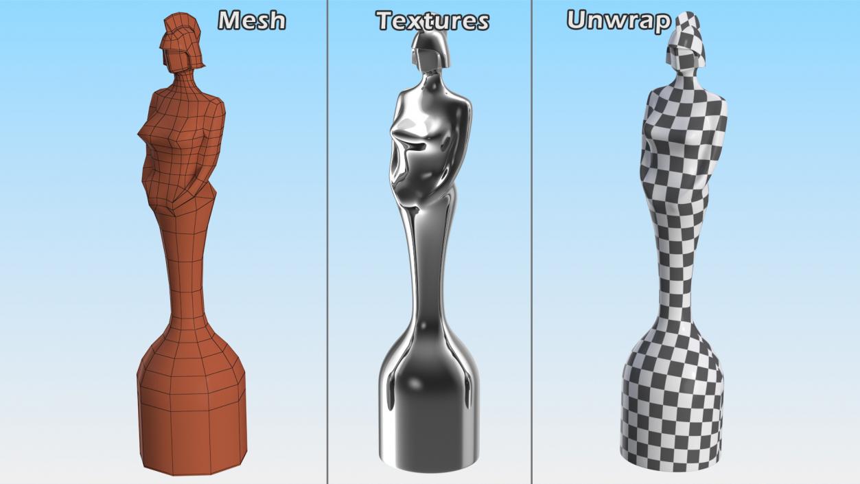 BRIT Award Trophy Glossy 3D model