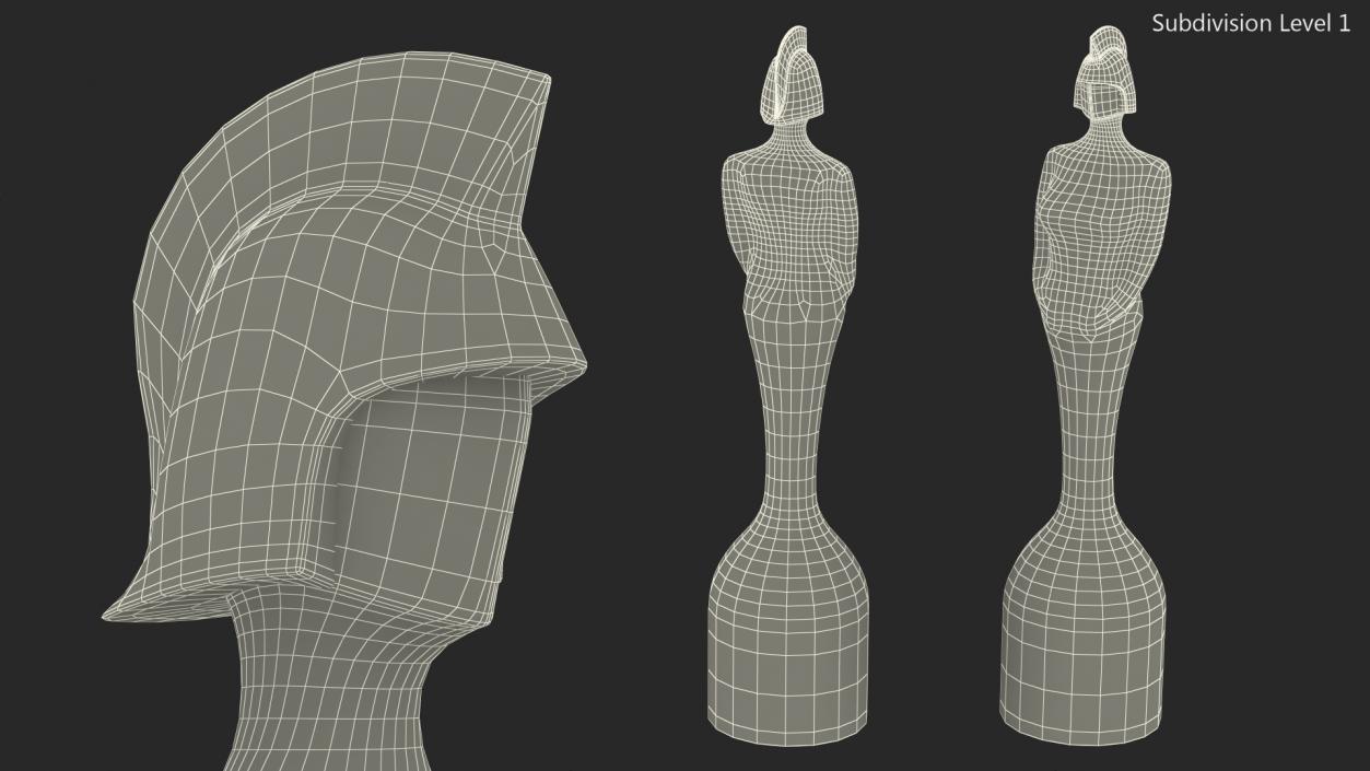 BRIT Award Trophy Glossy 3D model