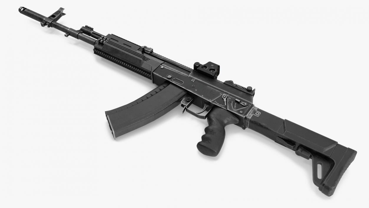 3D AK-12 2011 Assault Rifle with Holographic Sight Old