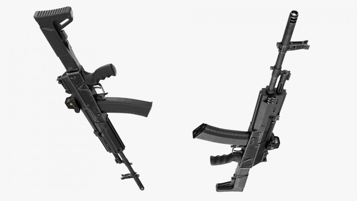 3D AK-12 2011 Assault Rifle with Holographic Sight Old