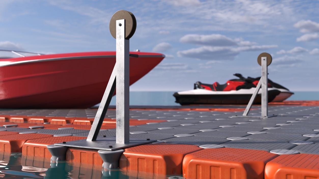 Floating Pontoons Dock 3D