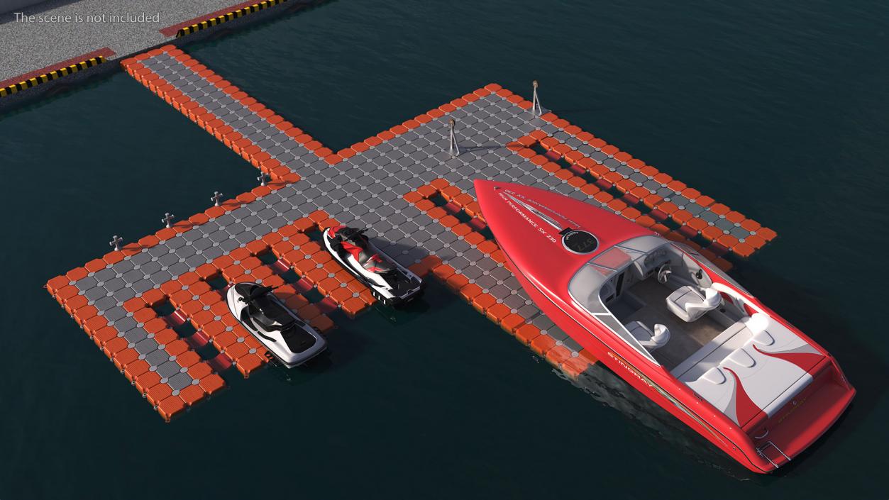 Floating Pontoons Dock 3D