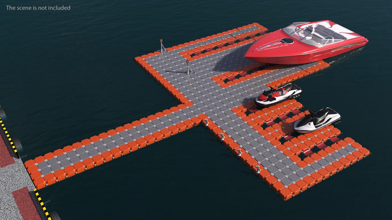 Floating Pontoons Dock 3D