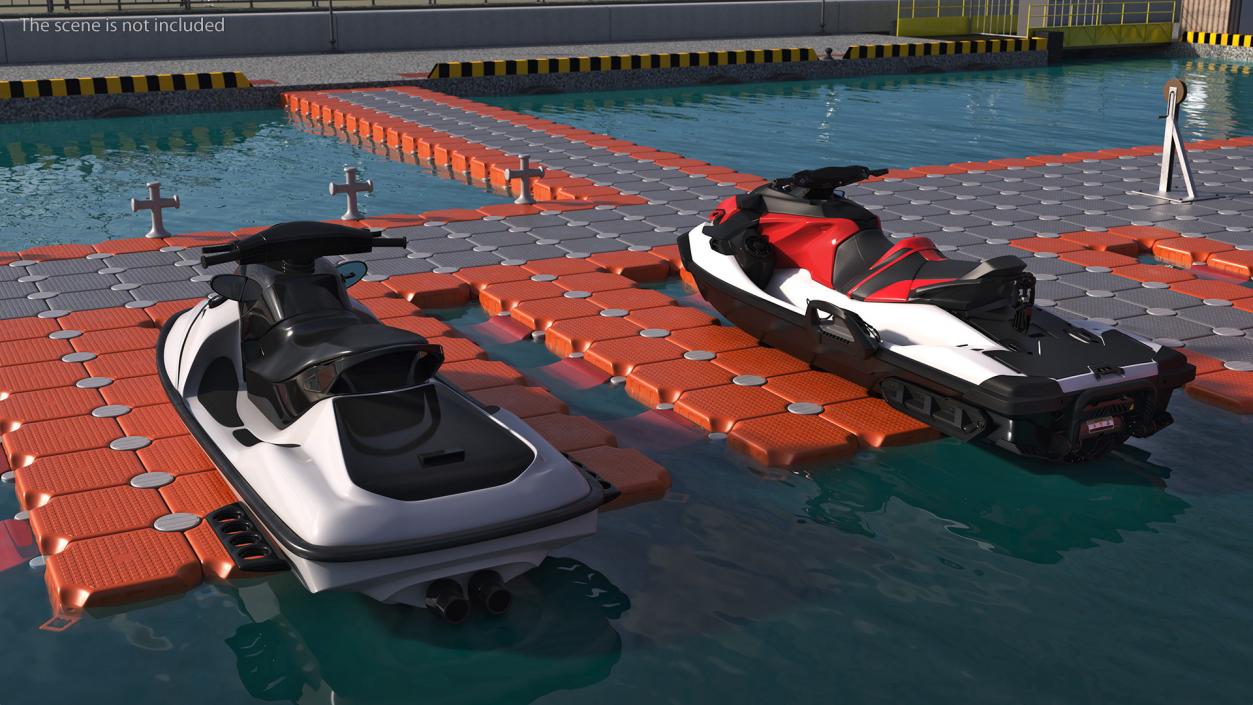 Floating Pontoons Dock 3D