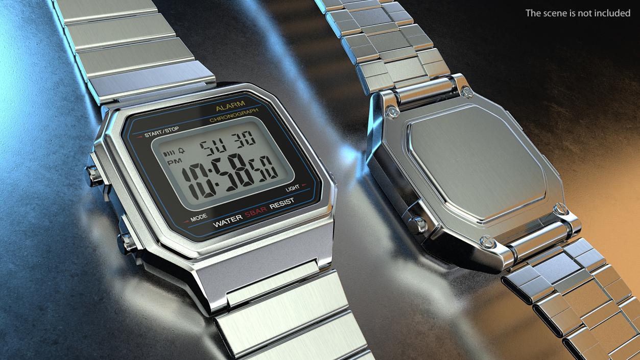 Classic Electronic Watch 3D model