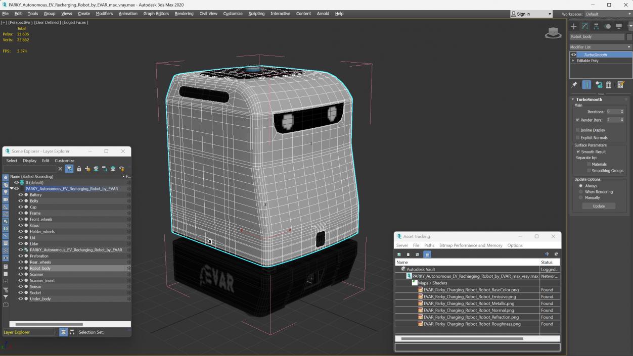 PARKY Autonomous EV Recharging Robot by EVAR 3D model