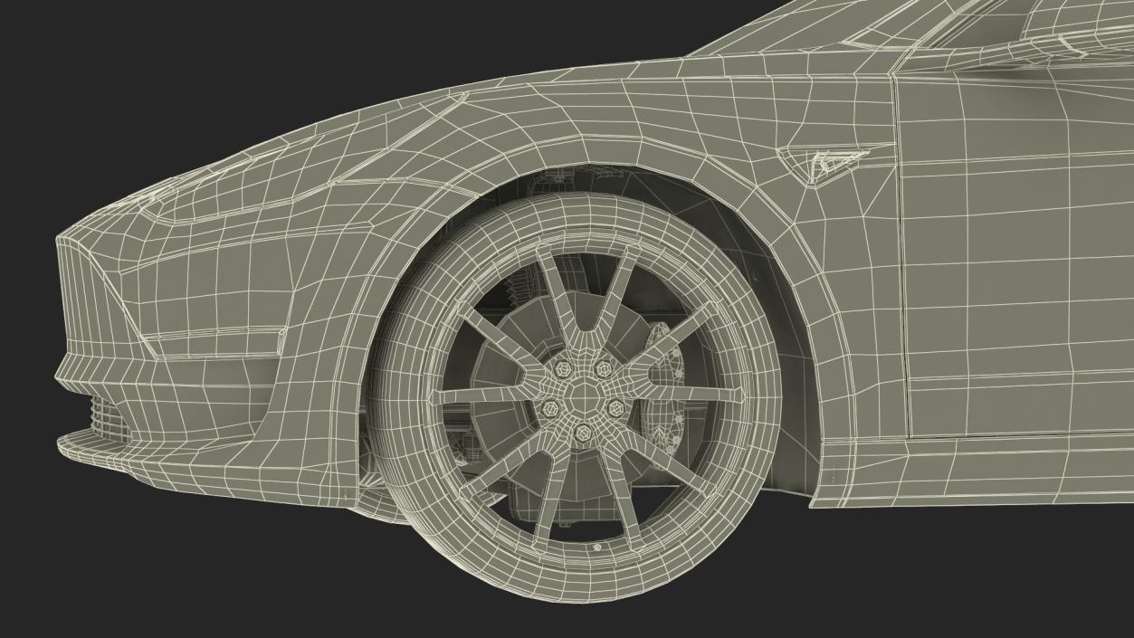 3D Tesla with Thule Car Roofbox on Roof Rack