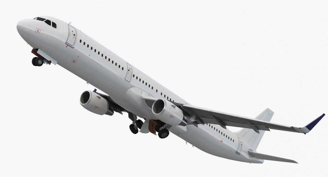 3D model Airbus A321 Generic with Interior Rigged