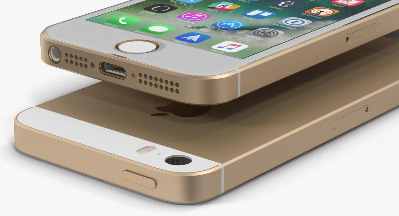 iPhone SE Gold 3D model