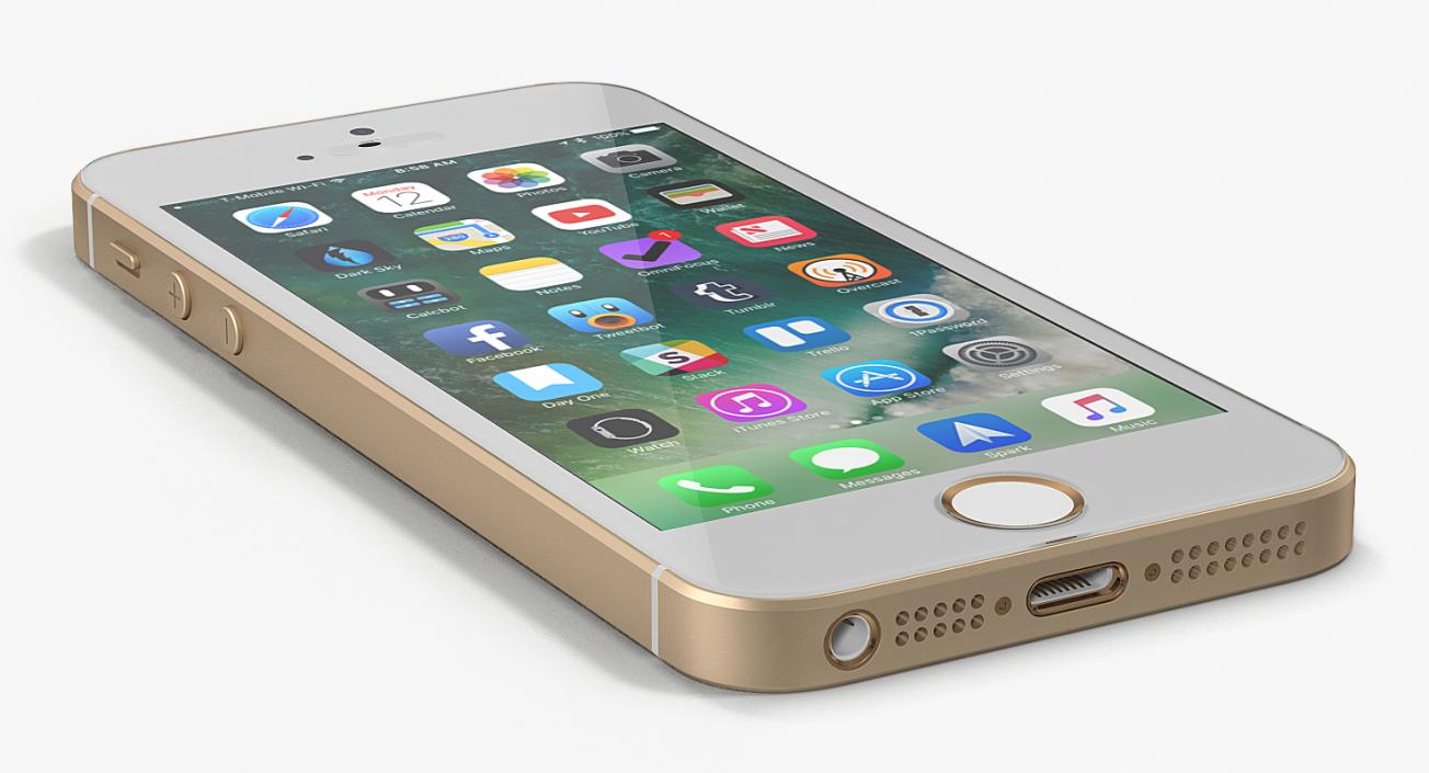 iPhone SE Gold 3D model