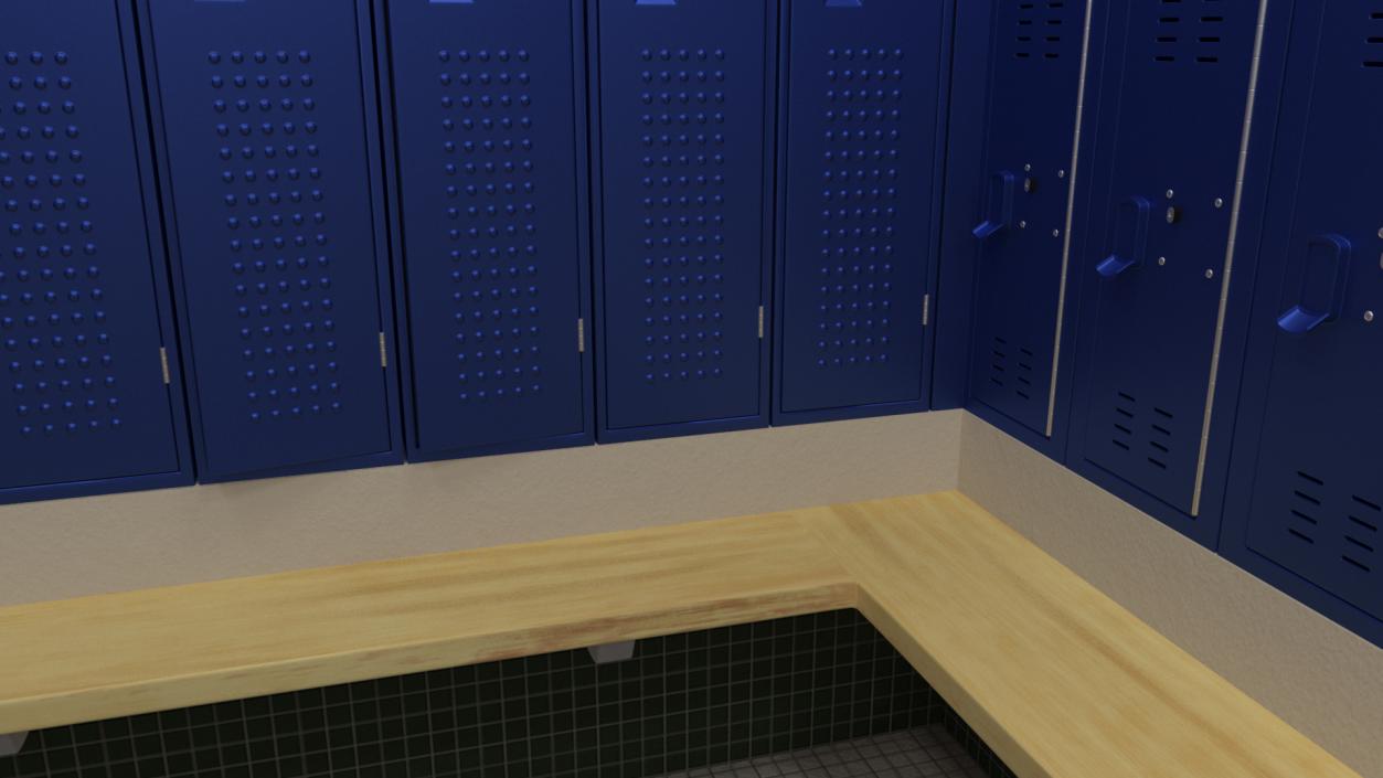 Locker Room Concept Blue 3D model