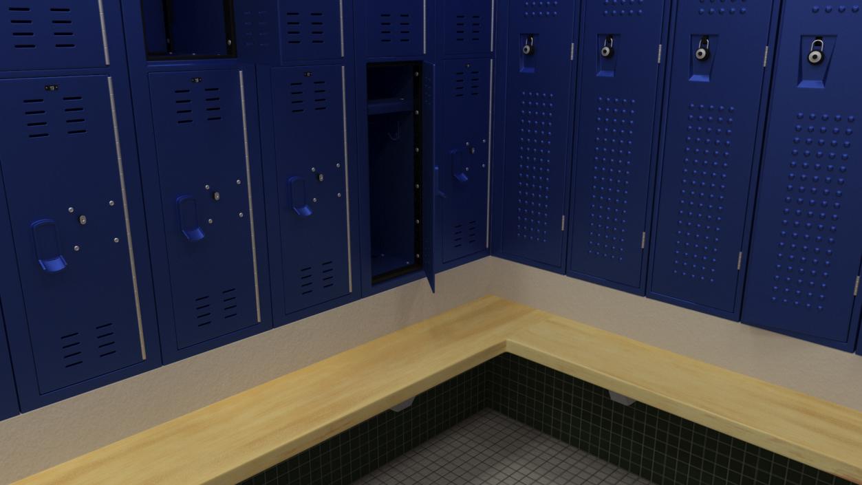 Locker Room Concept Blue 3D model