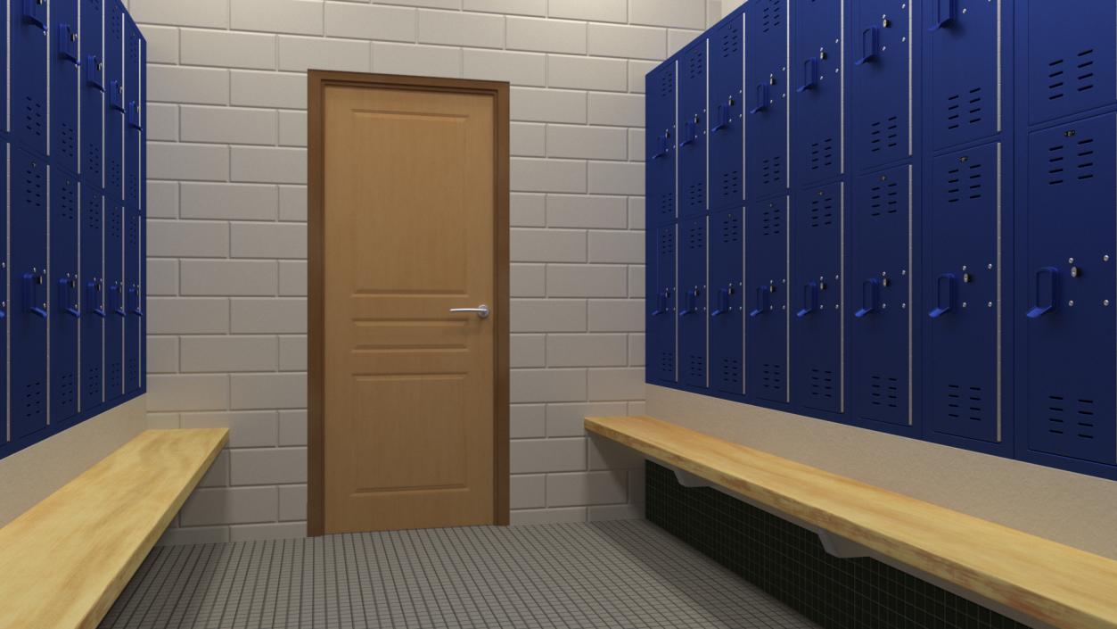 Locker Room Concept Blue 3D model