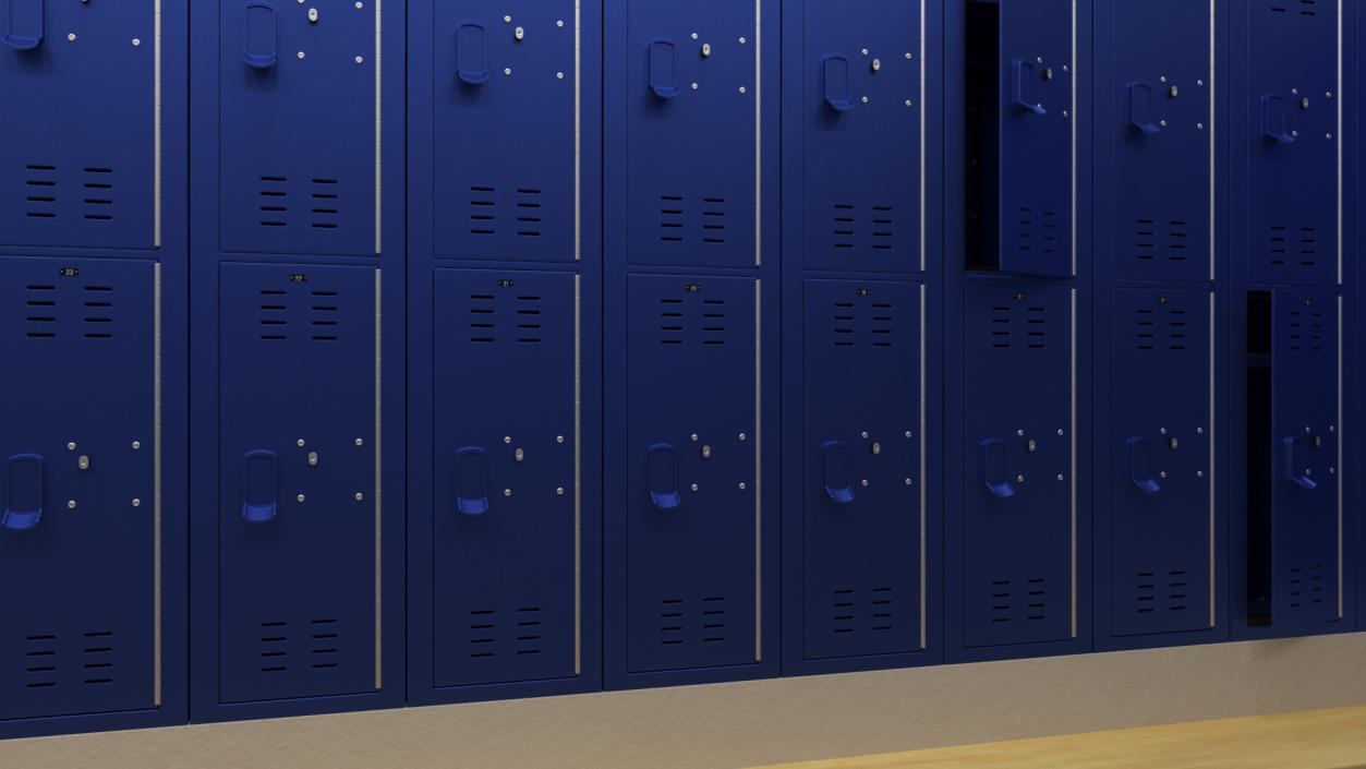 Locker Room Concept Blue 3D model