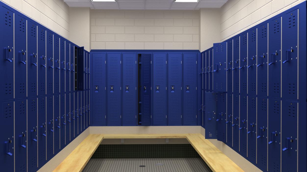 Locker Room Concept Blue 3D model