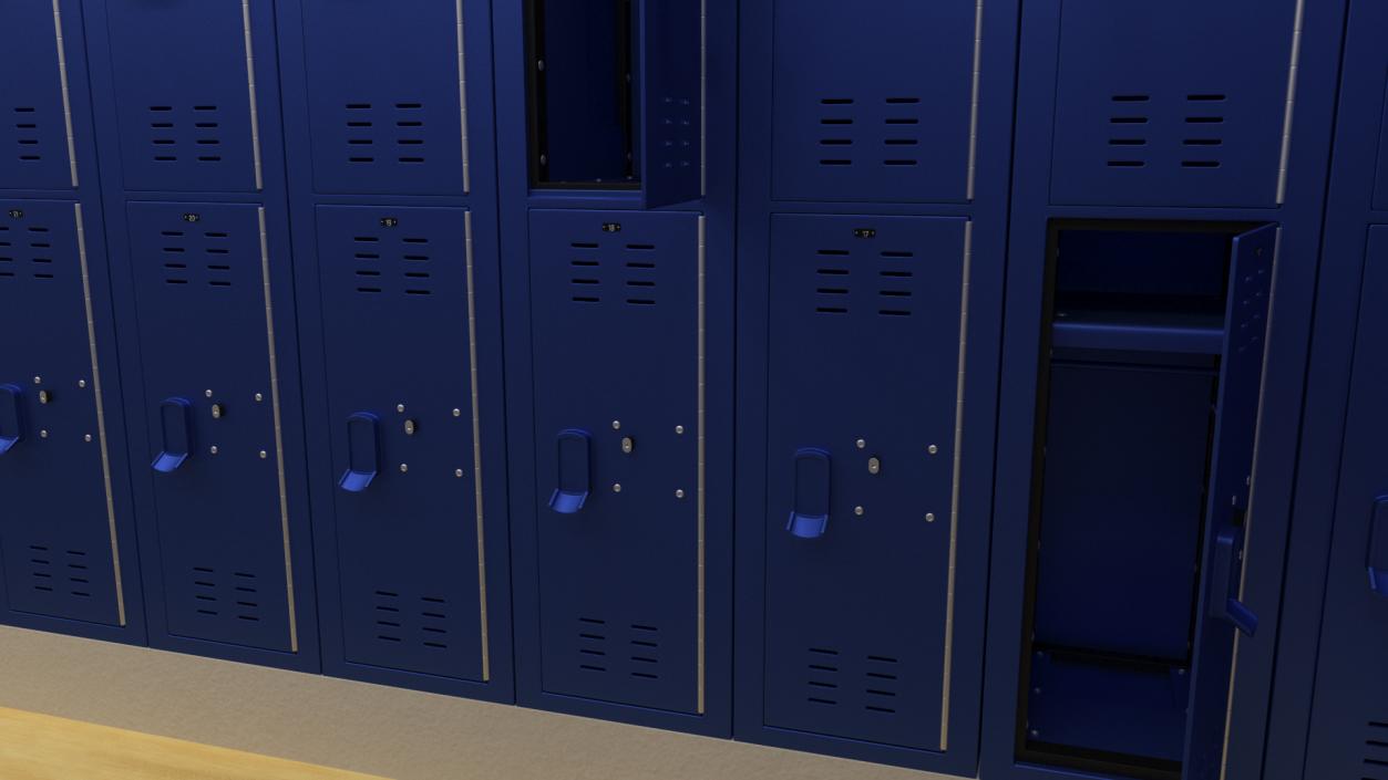 Locker Room Concept Blue 3D model