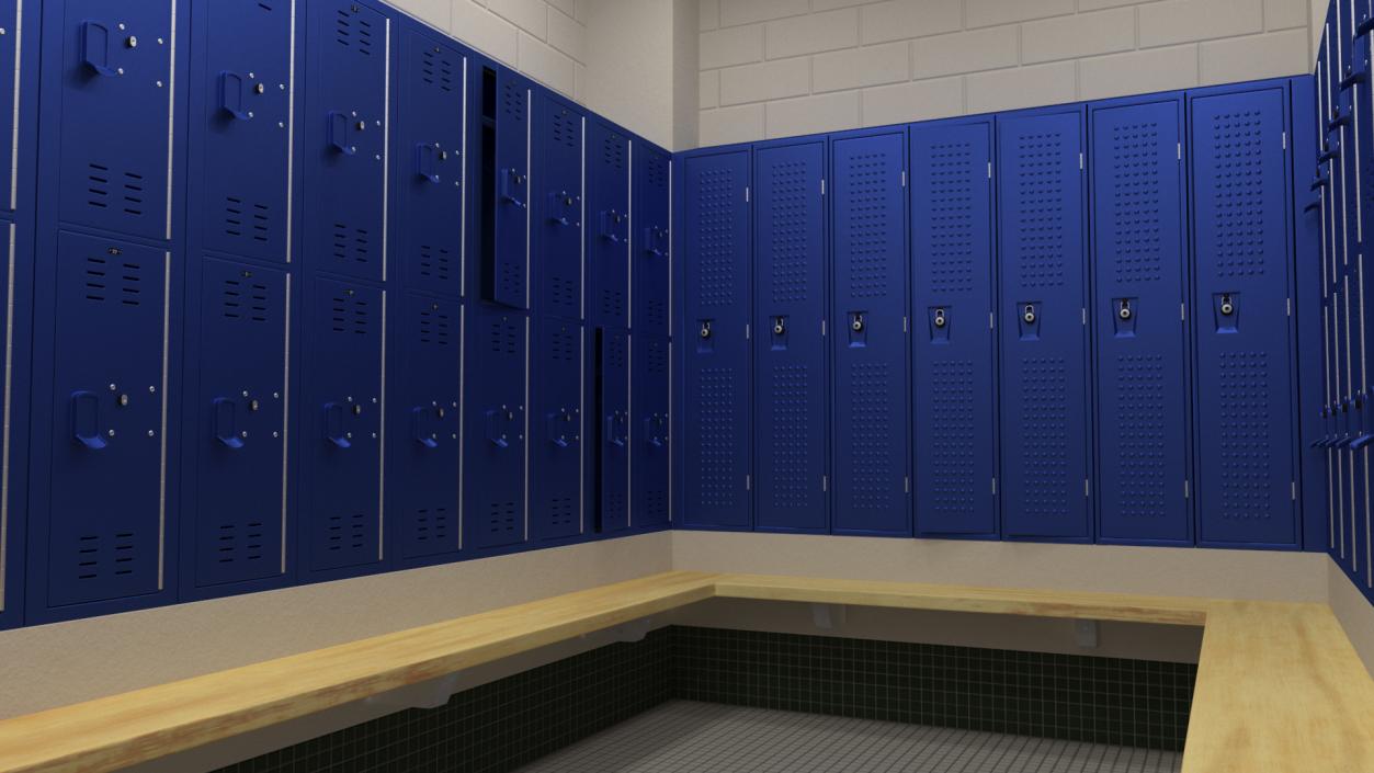 Locker Room Concept Blue 3D model