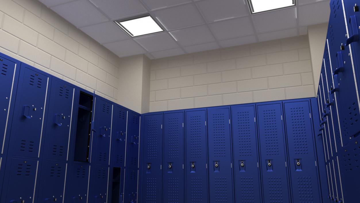 Locker Room Concept Blue 3D model