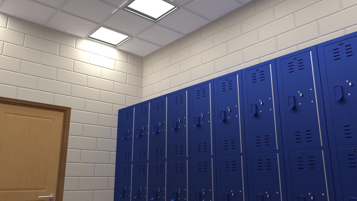 Locker Room Concept Blue 3D model