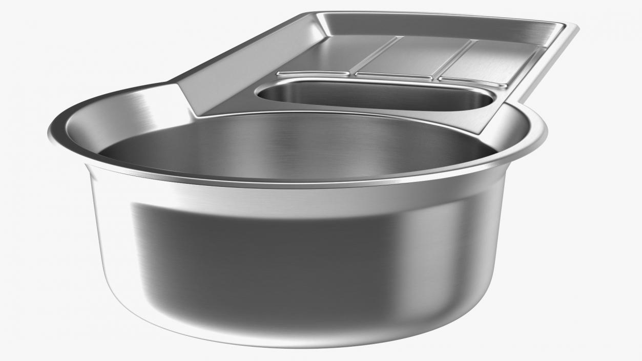 3D model Double Bowl Stainless Steel Kitchen Sink