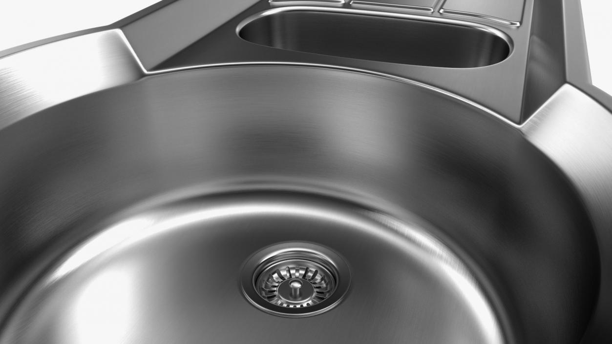 3D model Double Bowl Stainless Steel Kitchen Sink