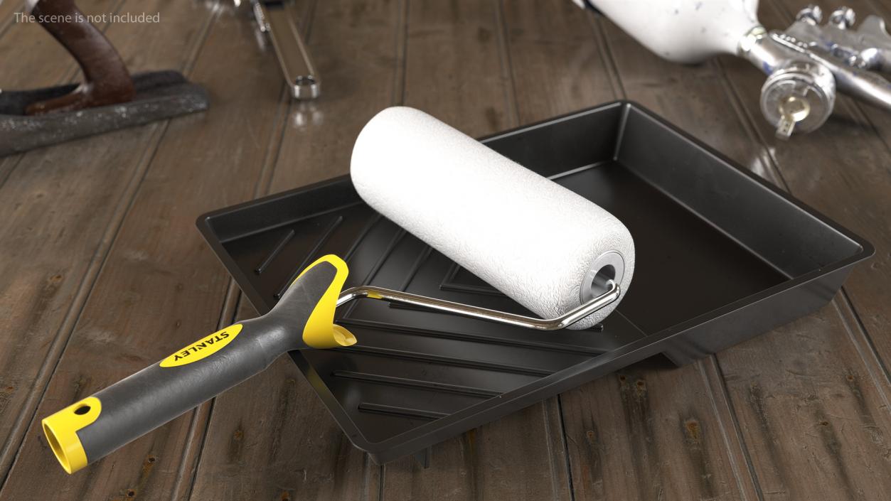 3D Stanley Paint Roller Kit with Fur model