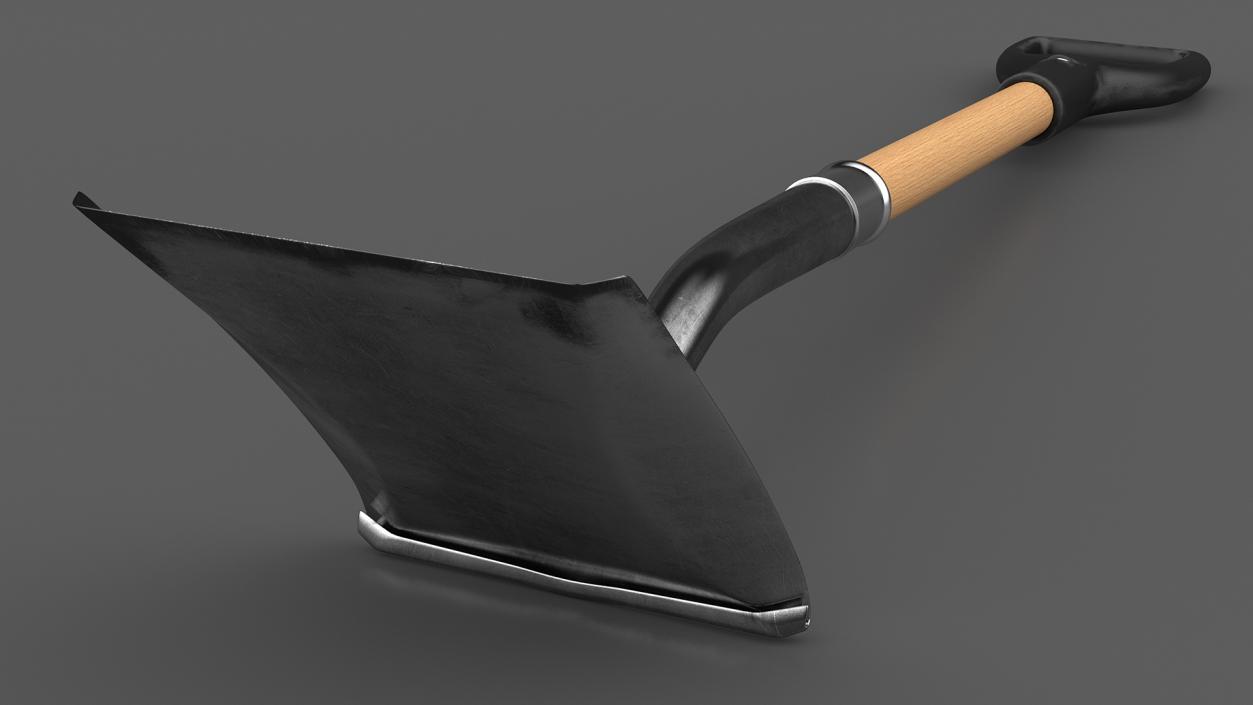 3D model D-Handle Square Point Wooden Shovel