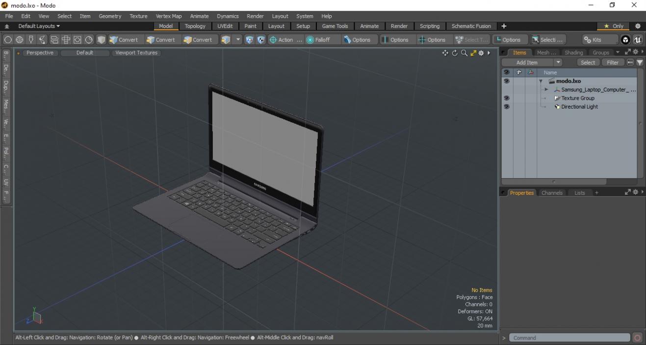 3D Samsung Laptop Computer ATIV Book model