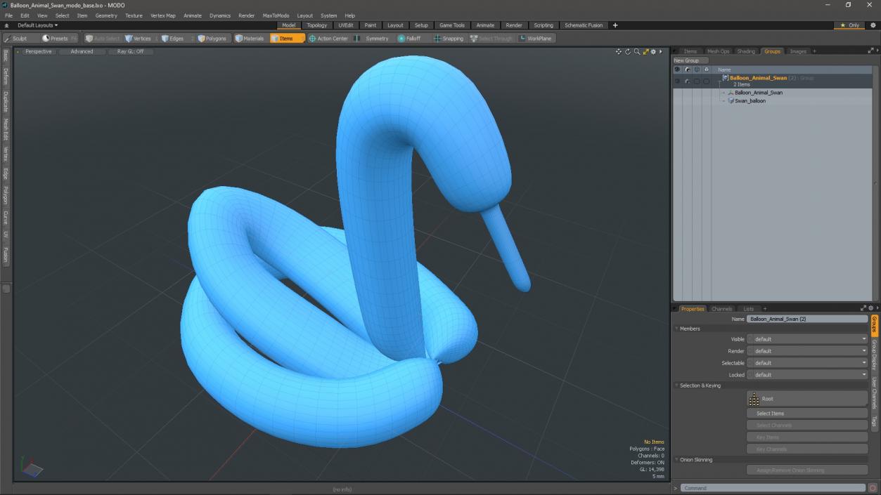 Balloon Animal Swan 3D model