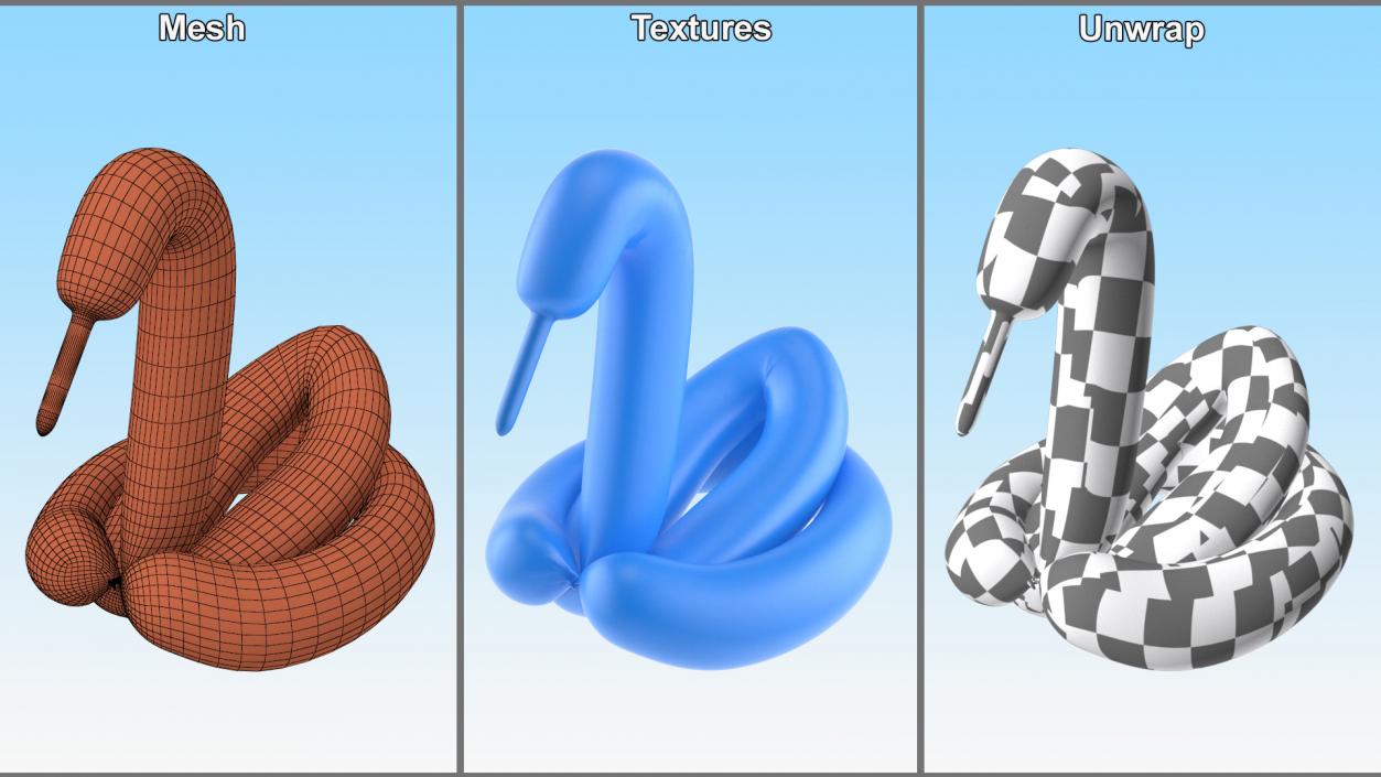 Balloon Animal Swan 3D model