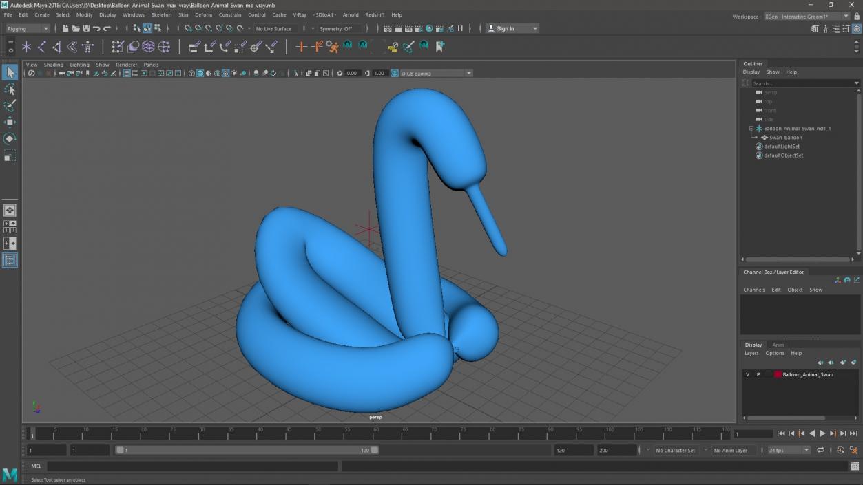 Balloon Animal Swan 3D model