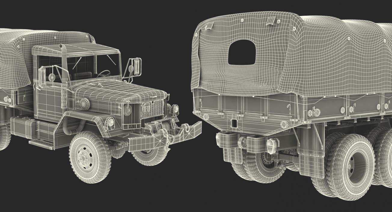 US Army WWII Rigged Trucks Collection 3D